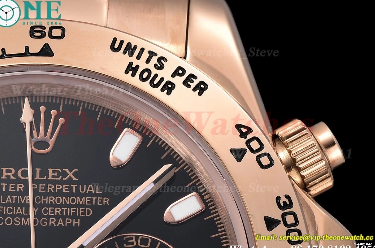 Black RG 40mm A3836 RG Gold Daytona GDF 0101